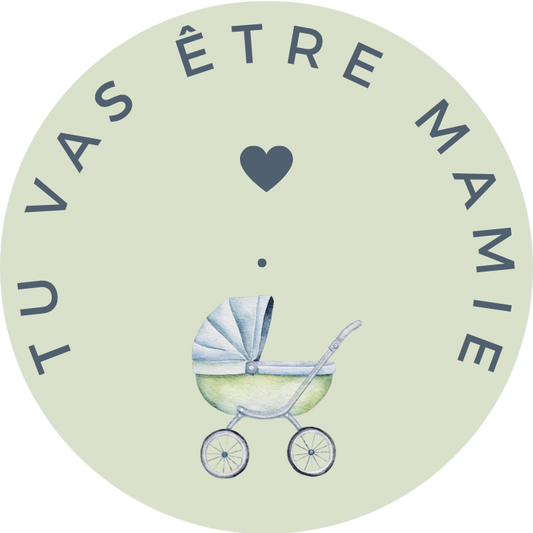 ANNONCE NAISSANCE MAMIE LANDEAU VERT VINTAGE
