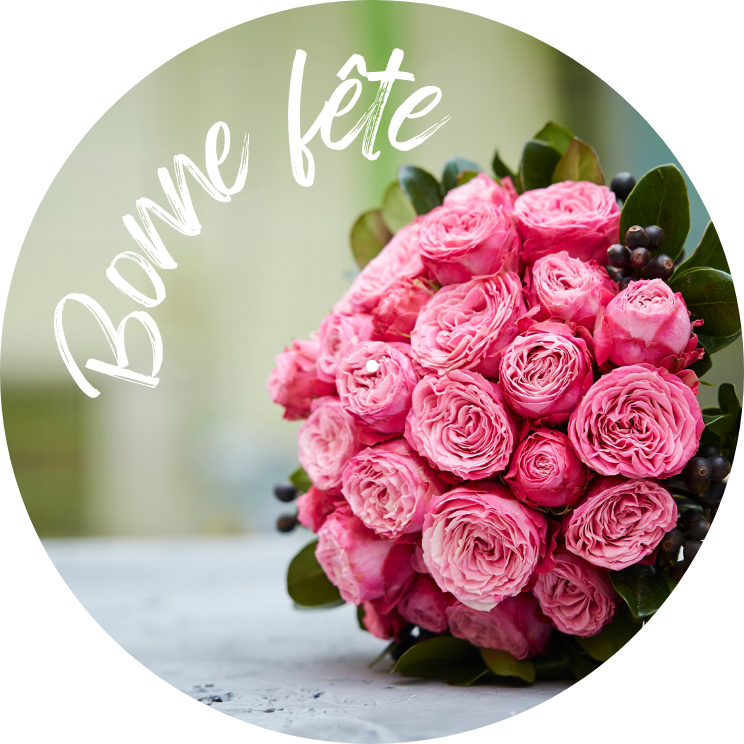 BONNE FETE BOUQUET DE ROSE – Un petit secret, image size:744x744