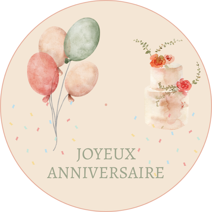 Joyeux anniversaire ballon vintage