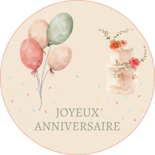 Joyeux anniversaire ballon vintage