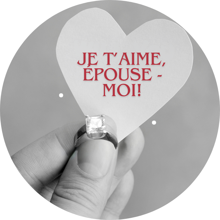 DEMANDE EN MARIAGE COEUR ET BAGUE