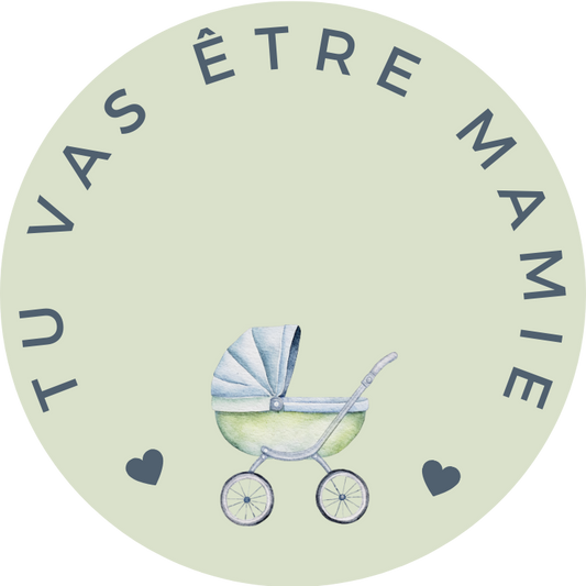 ANNONCE NAISSANCE MAMIE LANDEAU VERT VINTAGE