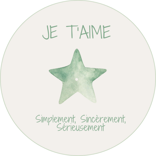 JE T'AIME ETOILE VERTE