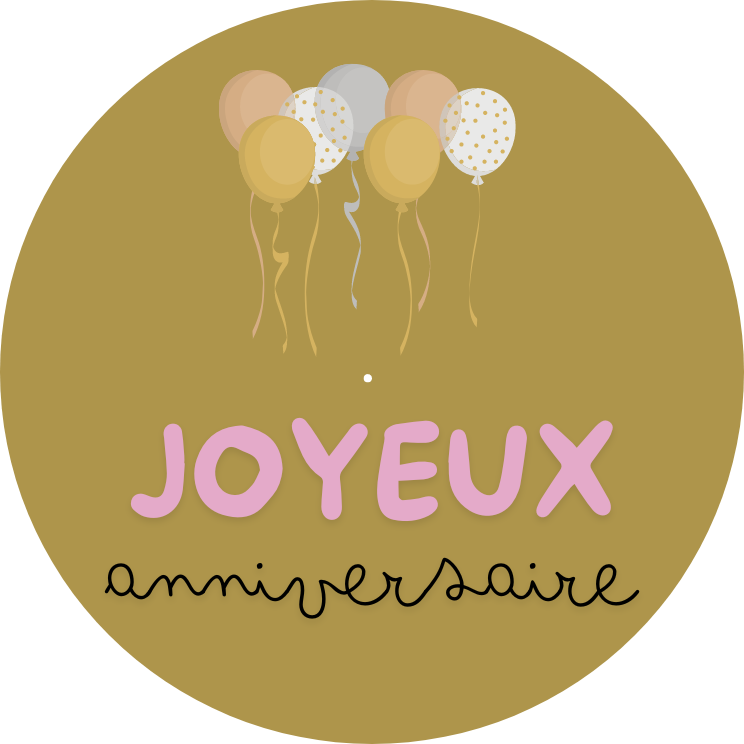 JOYEUX ANNIVERSAIRE BALLON JAUNE