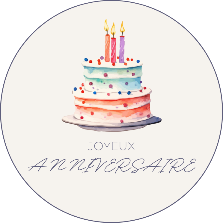 Joyeux anniversaire gâteau illustration