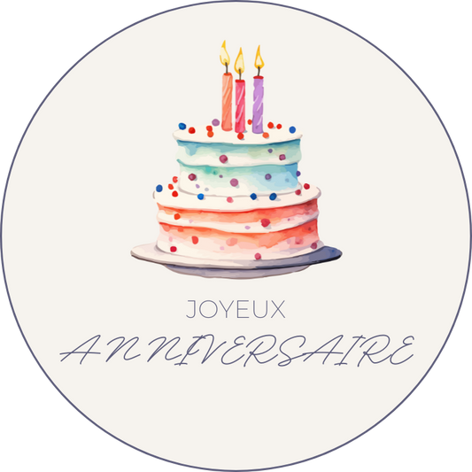 Joyeux anniversaire gâteau illustration