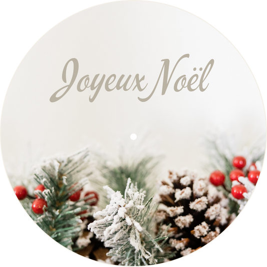 JOYEUX NOEL SAPIN GIVRÉ