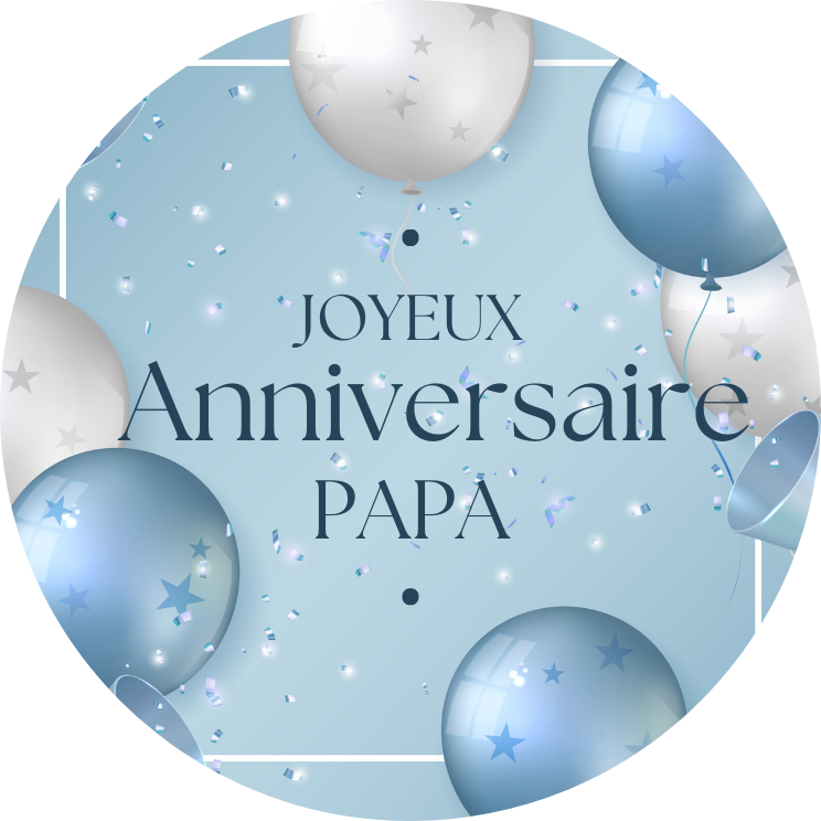 Joyeux anniversaire papa ballon bleu