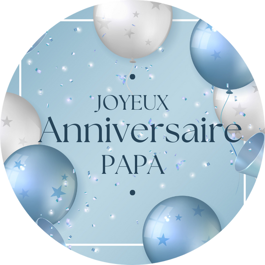 Joyeux anniversaire papa ballon bleu